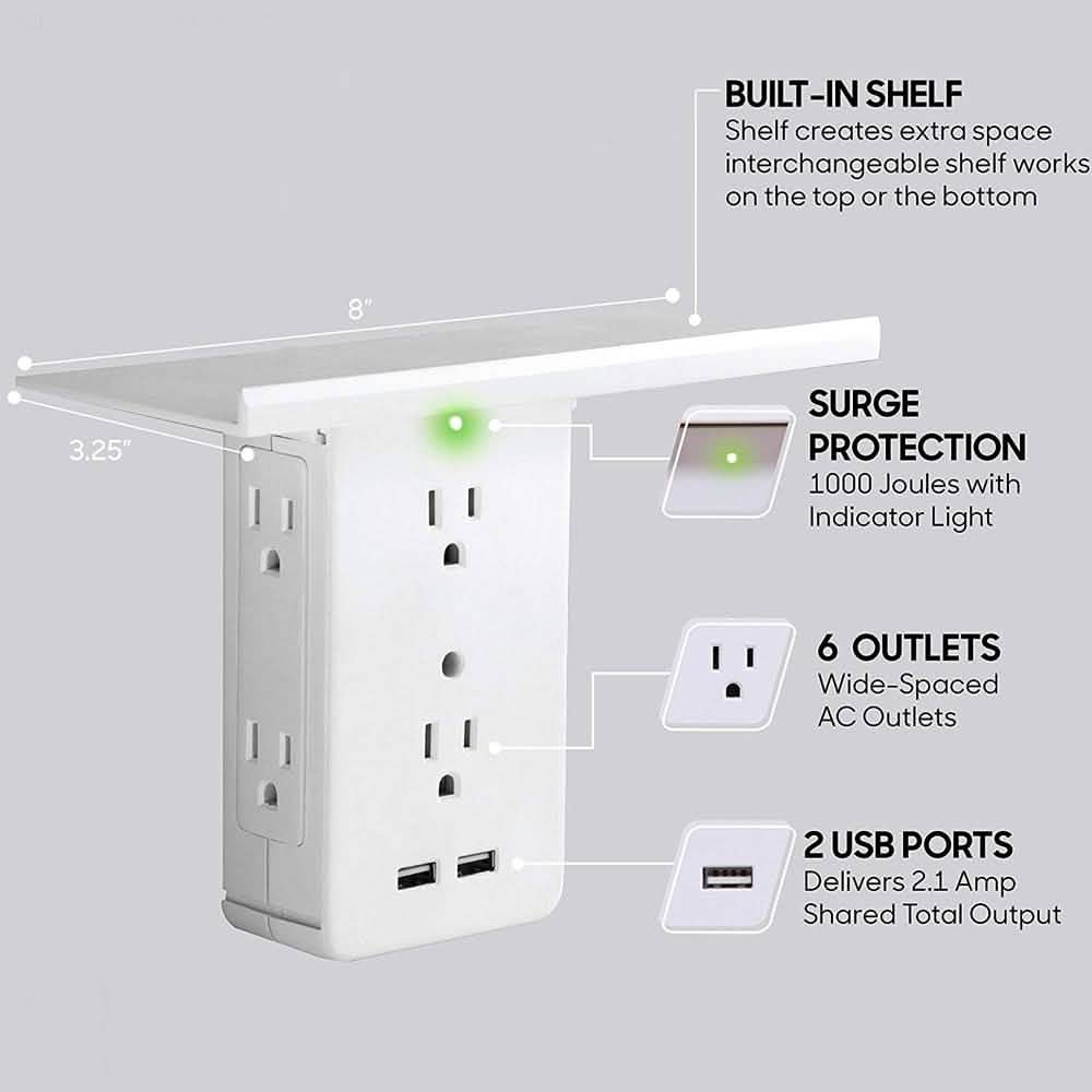 8-Port Multi-Function US Standard Socket DailySale