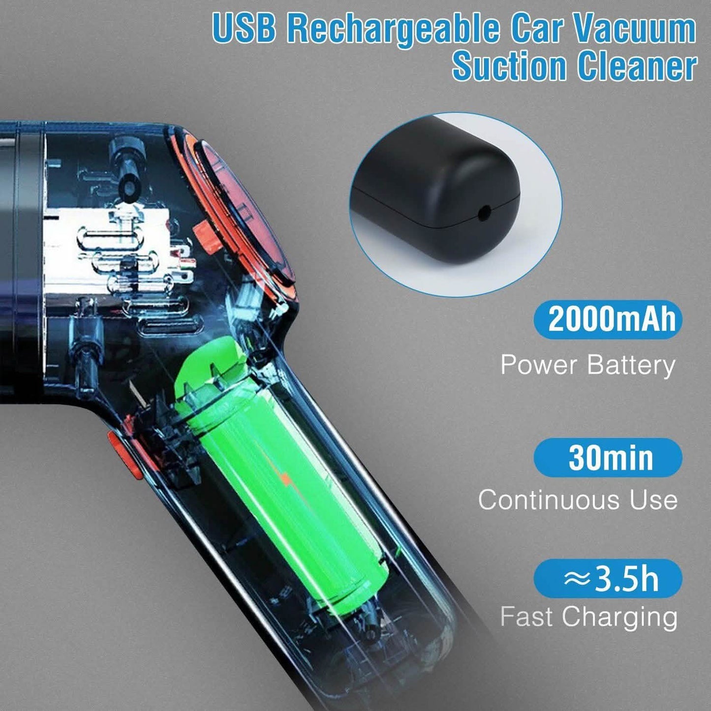 8000Pa Portable Handheld Vacuum Cleaner DailySale