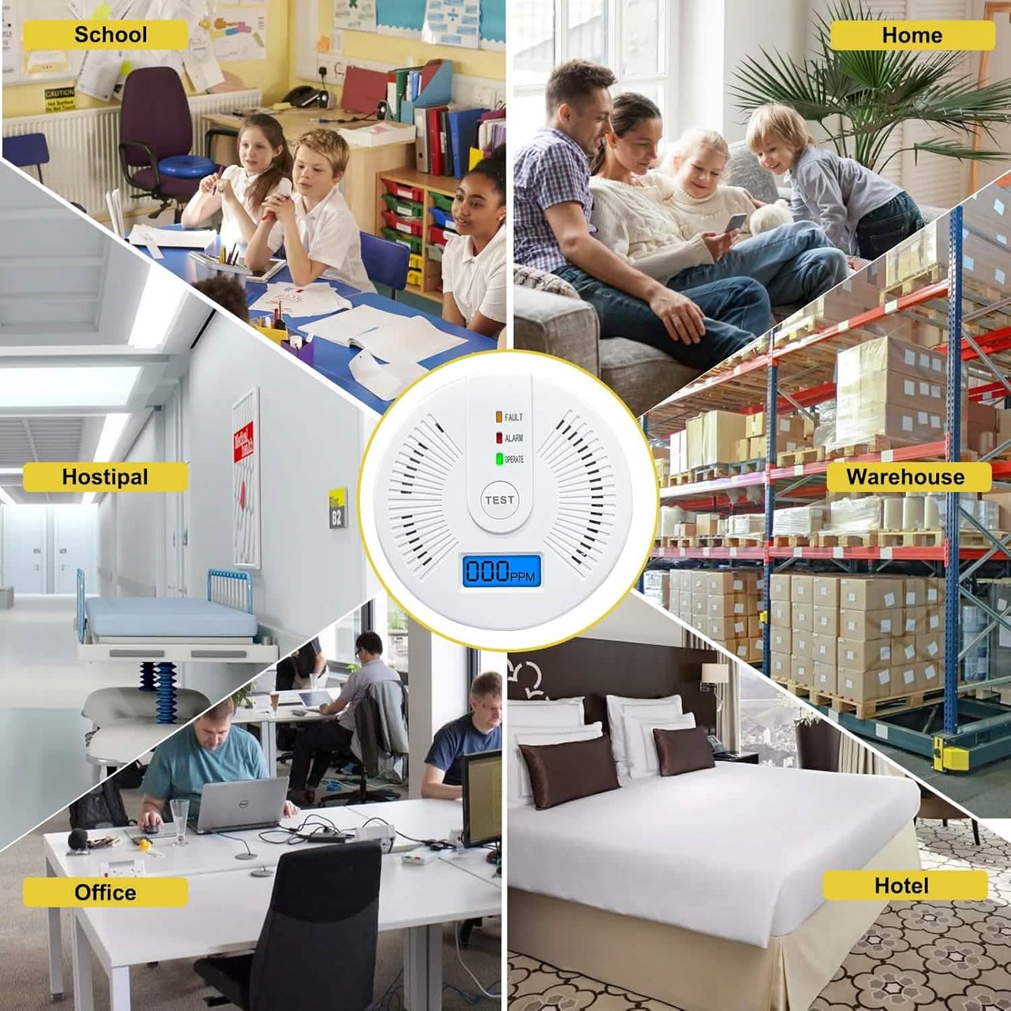 Portable Carbon Monoxide Detector – Battery-Operated CO Alarm DailySale