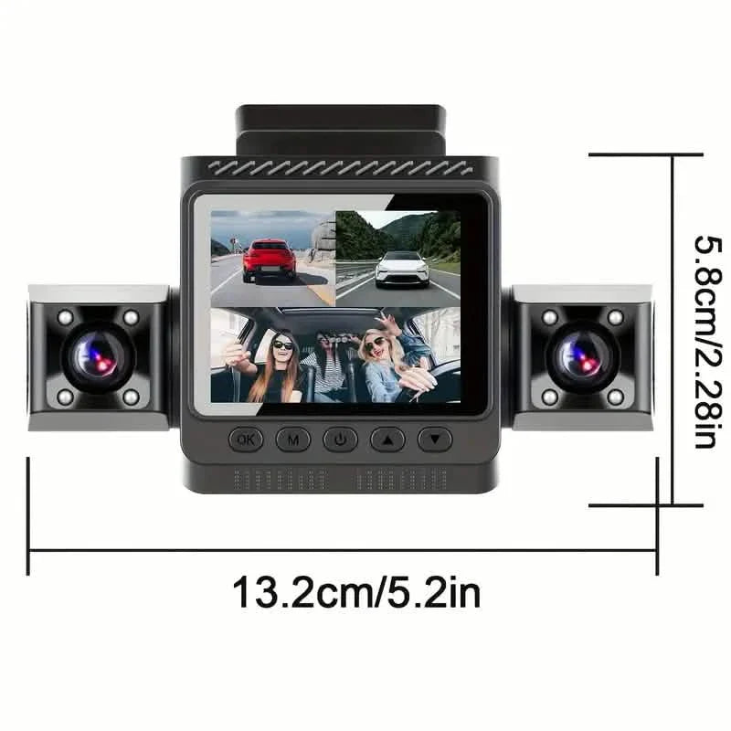 360° Car Drive Recorder – Night Vision, 1080p, 4-Channel DailySale