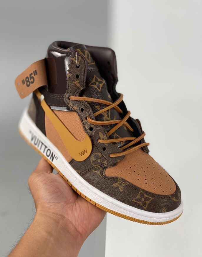 Custom Air Jordan 1 x LV Logo SneakerNational