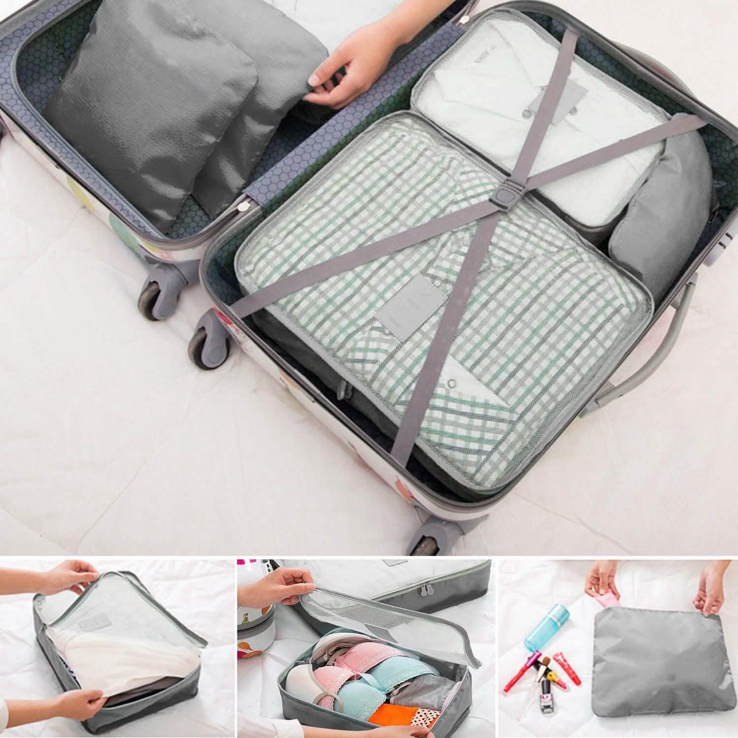 9-Piece: Clothes Storage Bags Water-Resistant Travel Luggage Organizer DailySale