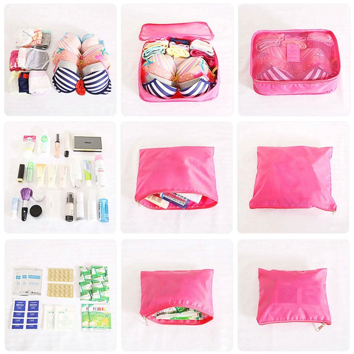 9-Piece: Clothes Storage Bags Water-Resistant Travel Luggage Organizer DailySale
