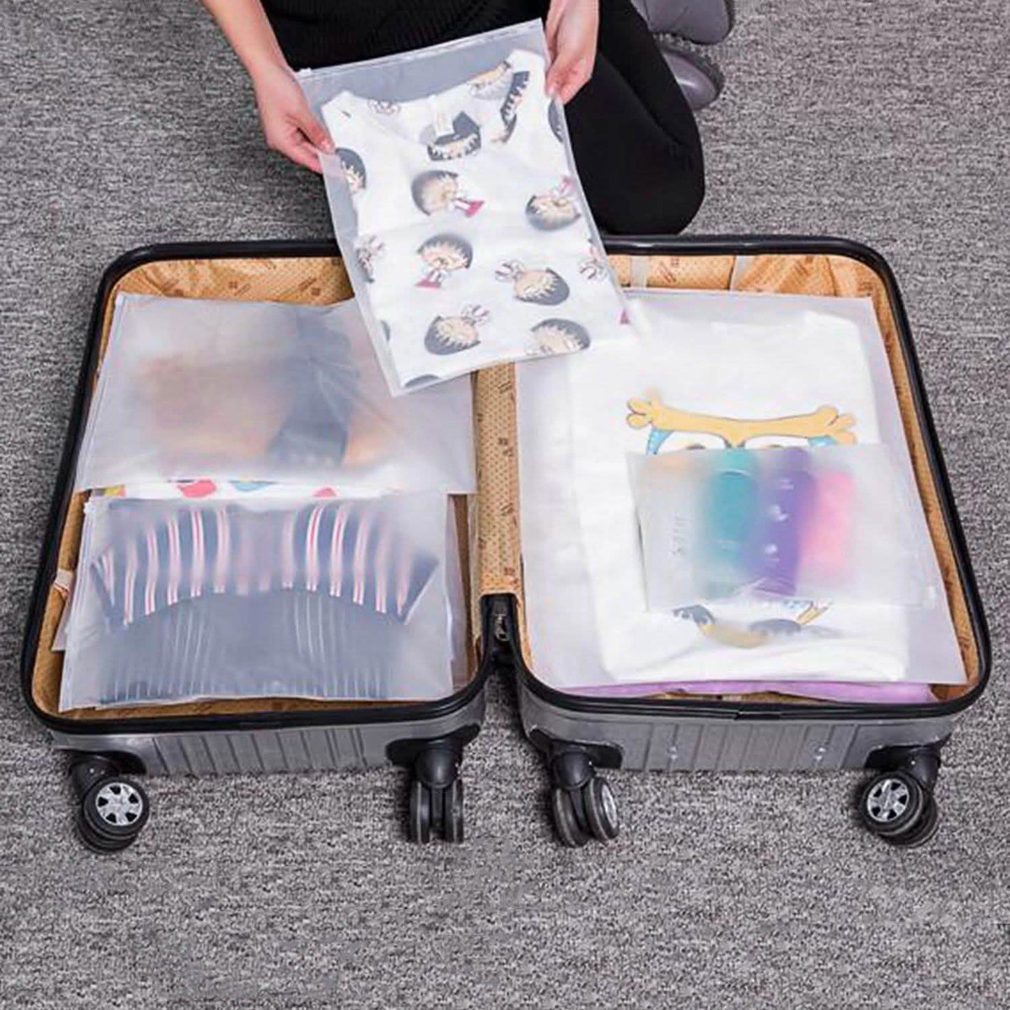 9-Piece: Clothes Storage Bags Water-Resistant Travel Luggage Organizer DailySale