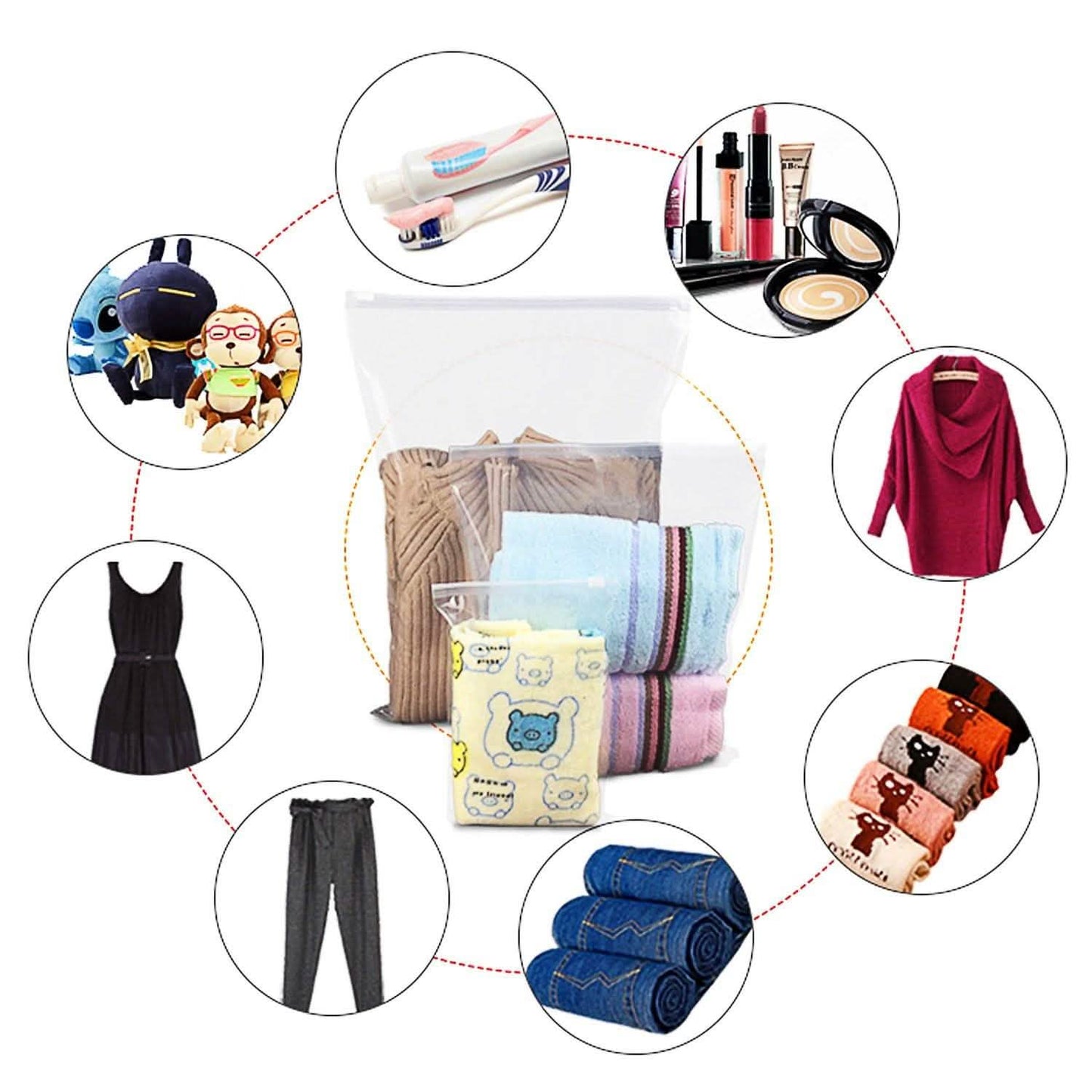 9-Piece: Clothes Storage Bags Water-Resistant Travel Luggage Organizer DailySale