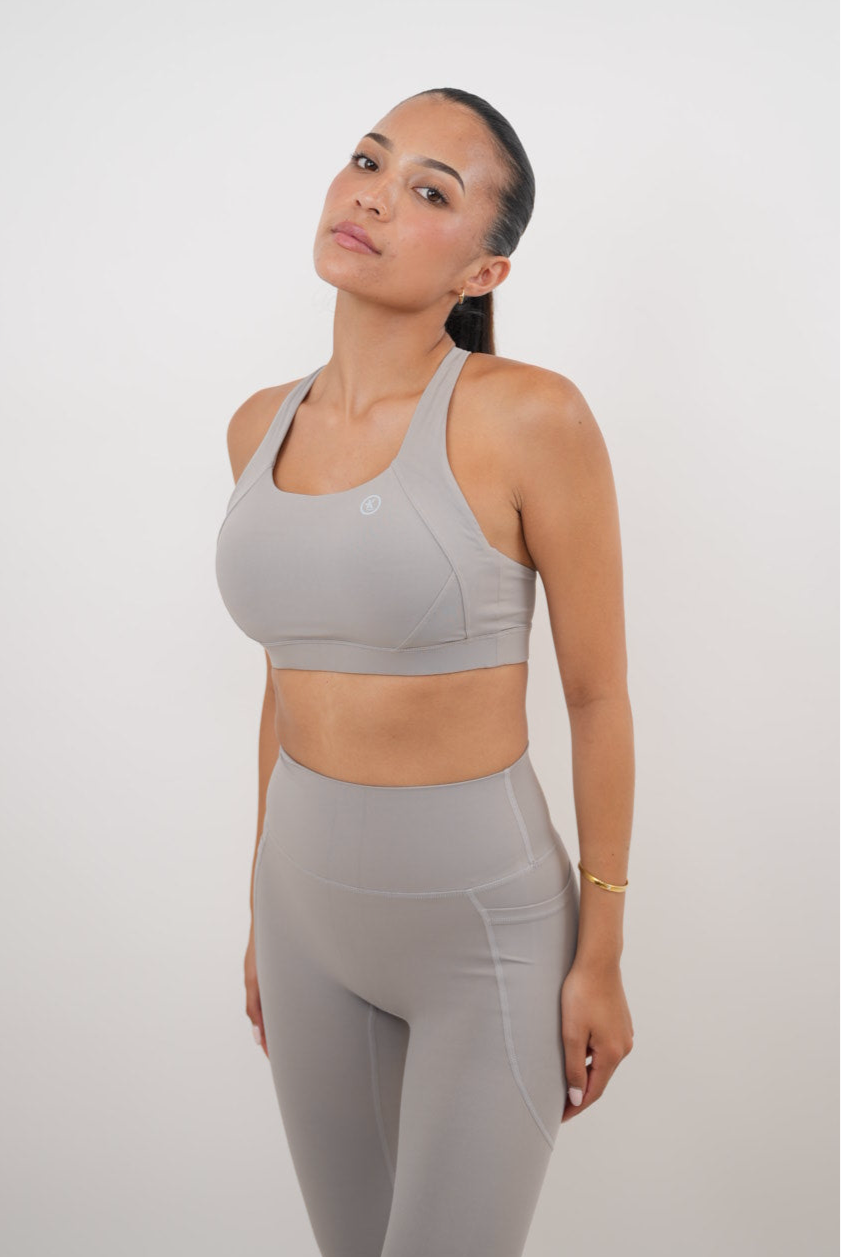 I Am Glowing Frosty Gray Quick Dry Butter Bra KIMITH BRAND