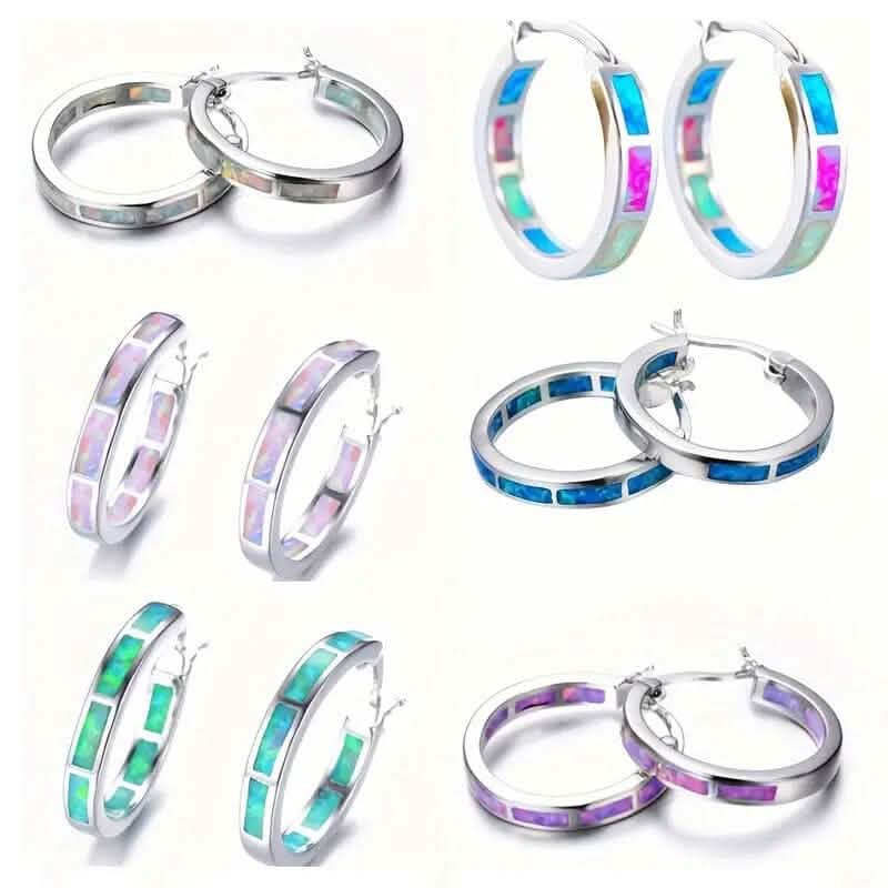 925 Sterling Silver Circular Hoop Earrings DailySale