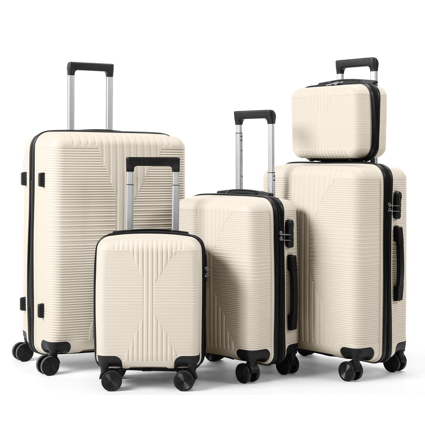 5-Piece Lightweight Luggage Set with Lock – 12/16/20/24/28 Inch DailySale