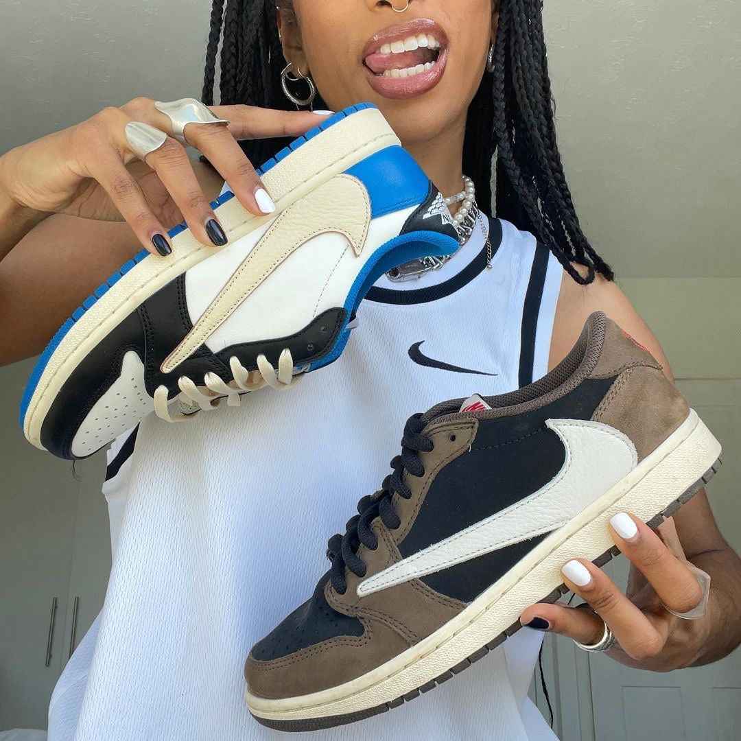 Custom Fragment x Travis Scott x Air Jordan 1 Low DM7866 140 SneakerNational