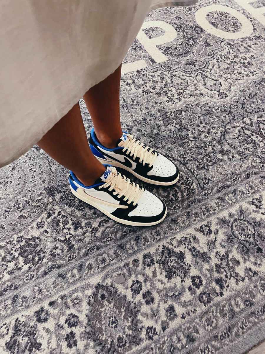 Custom Fragment x Travis Scott x Air Jordan 1 Low DM7866 140 SneakerNational