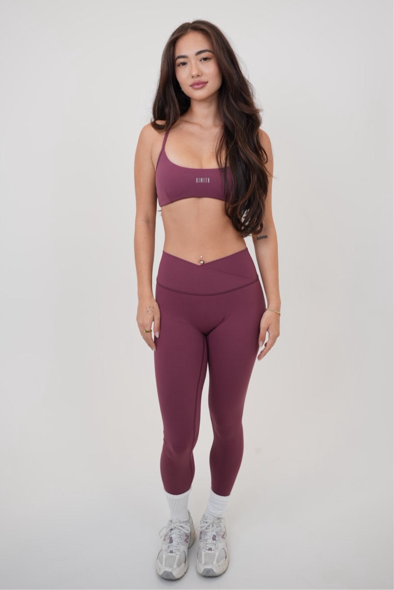 My Time Is Divine Plum Sculpt V-Waist Legging KIMITH BRAND