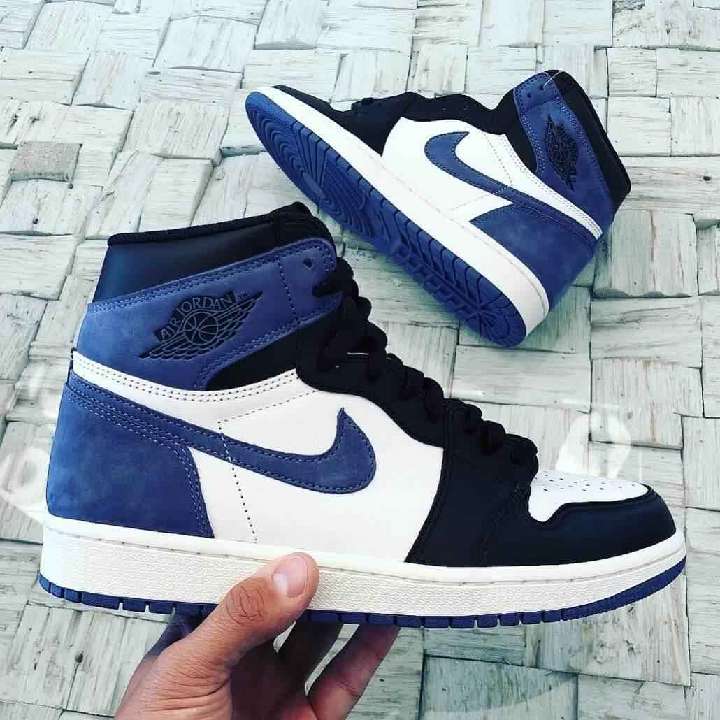 Custom Air Jordan 1 Blue Moon Sneakers SneakerNational