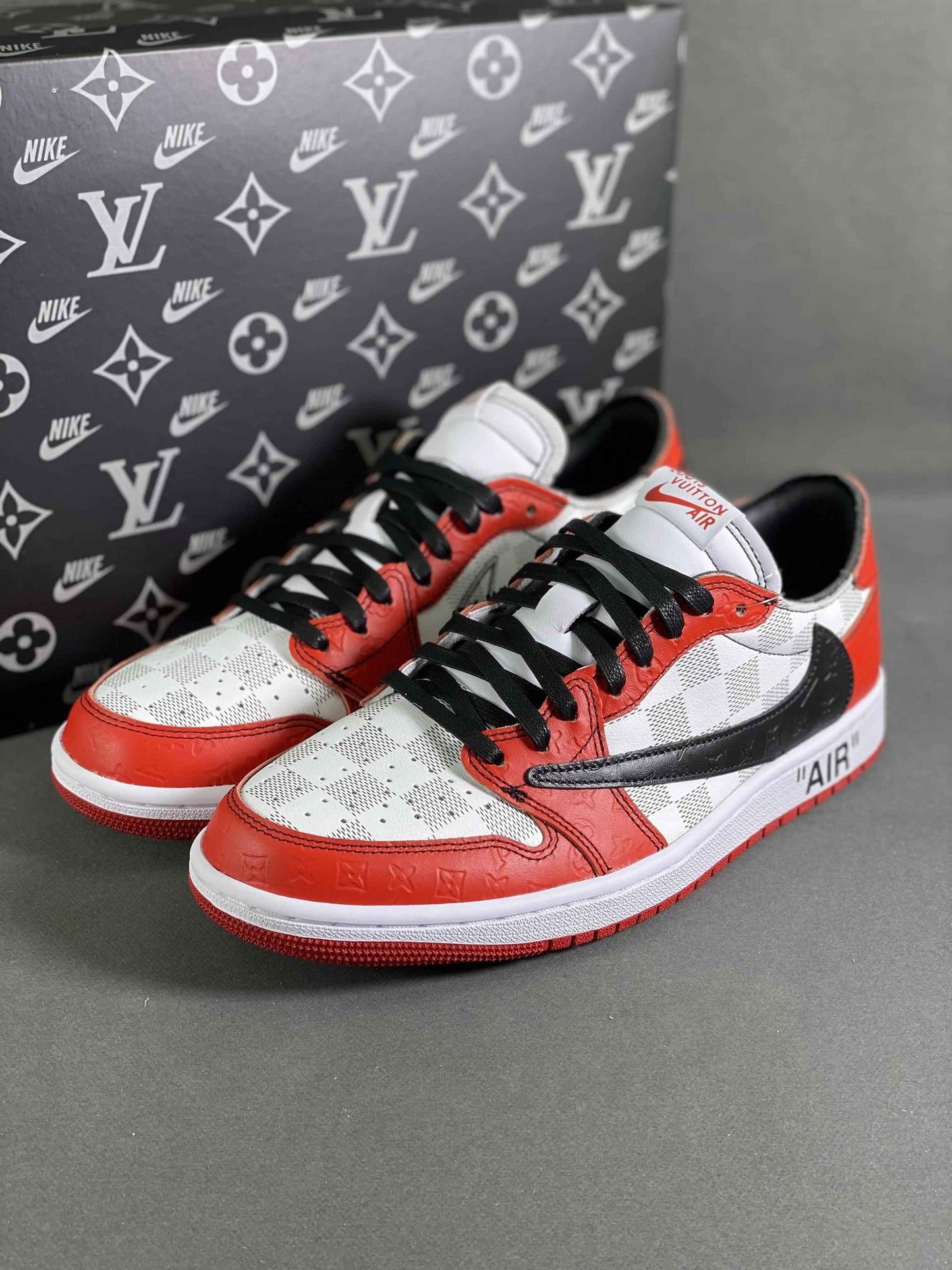 Custom Air Jordan 1 Low x Off-White x Travis Scott DZ2403 006 SneakerNational