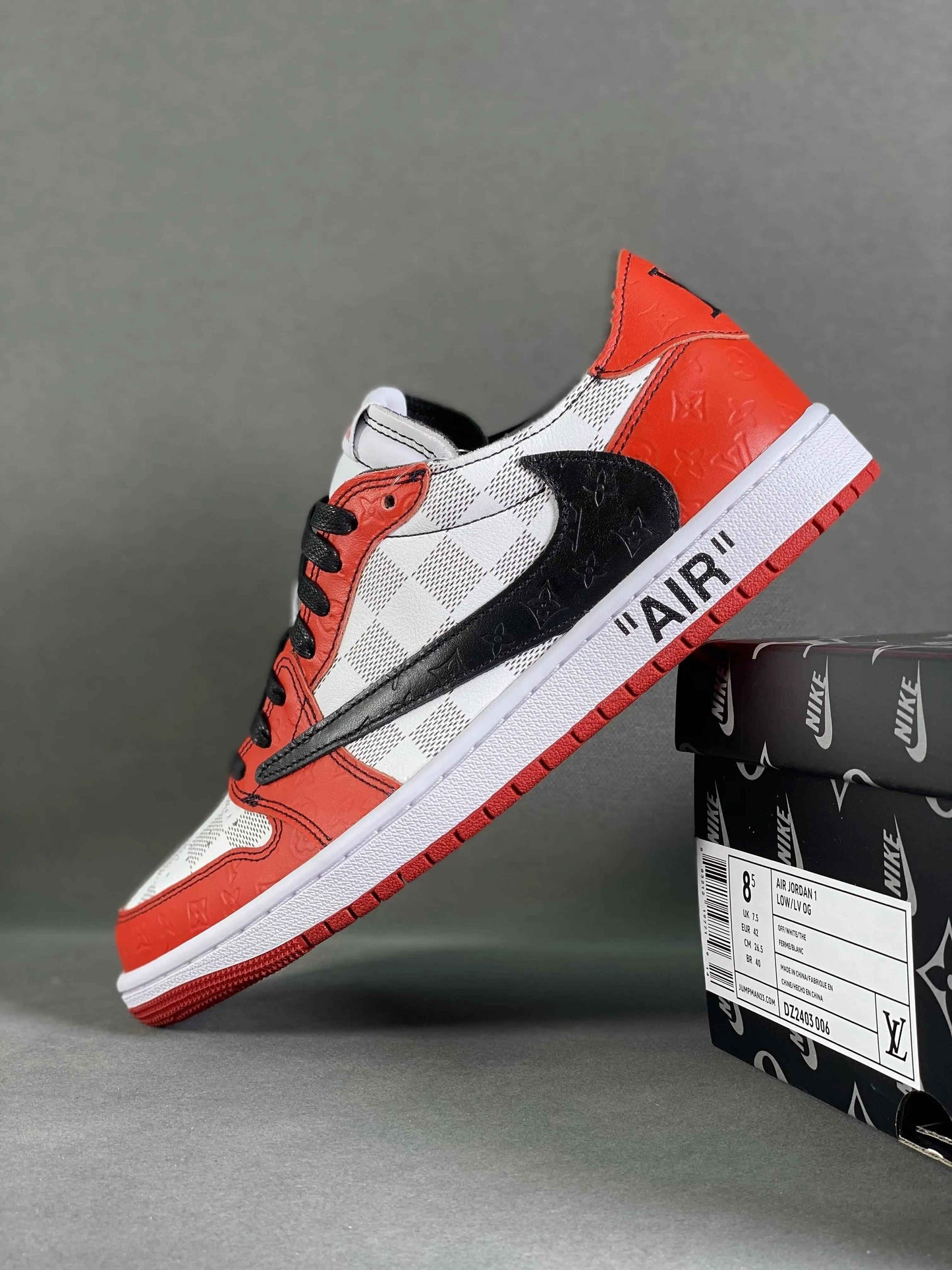 Custom Air Jordan 1 Low x Off-White x Travis Scott DZ2403 006 SneakerNational