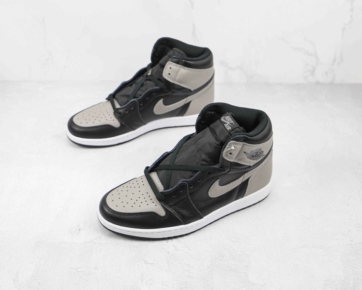 Custom Black Grey Jordan 1 High Q ( Customs And Box ), Jordan 1 Sneakers SneakerNational