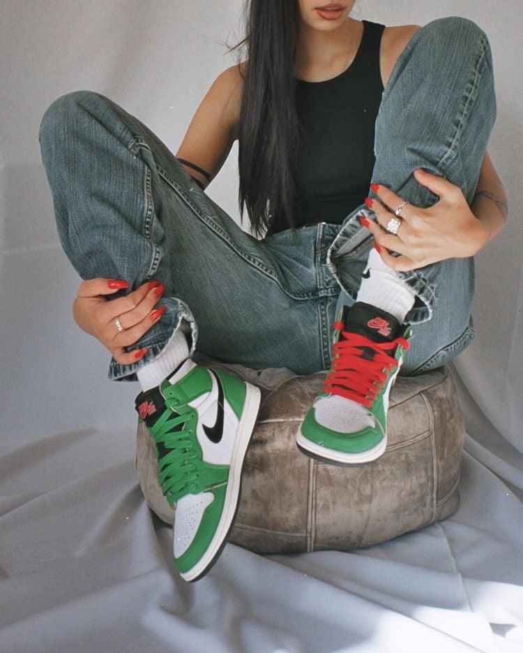 Custom GREEN Jordan 1 High Q SneakerNational
