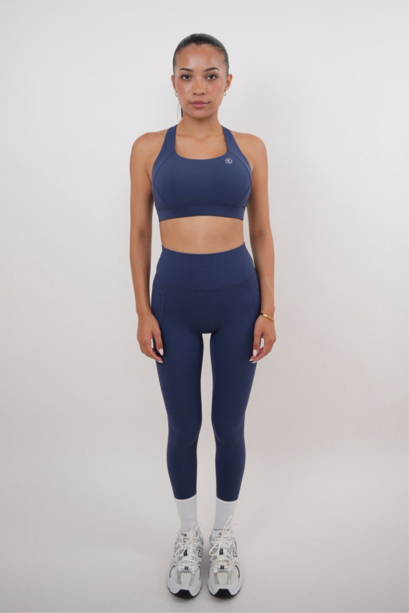 I Am Glowing Navy Blue Quick Dry Butter Legging KIMITH BRAND
