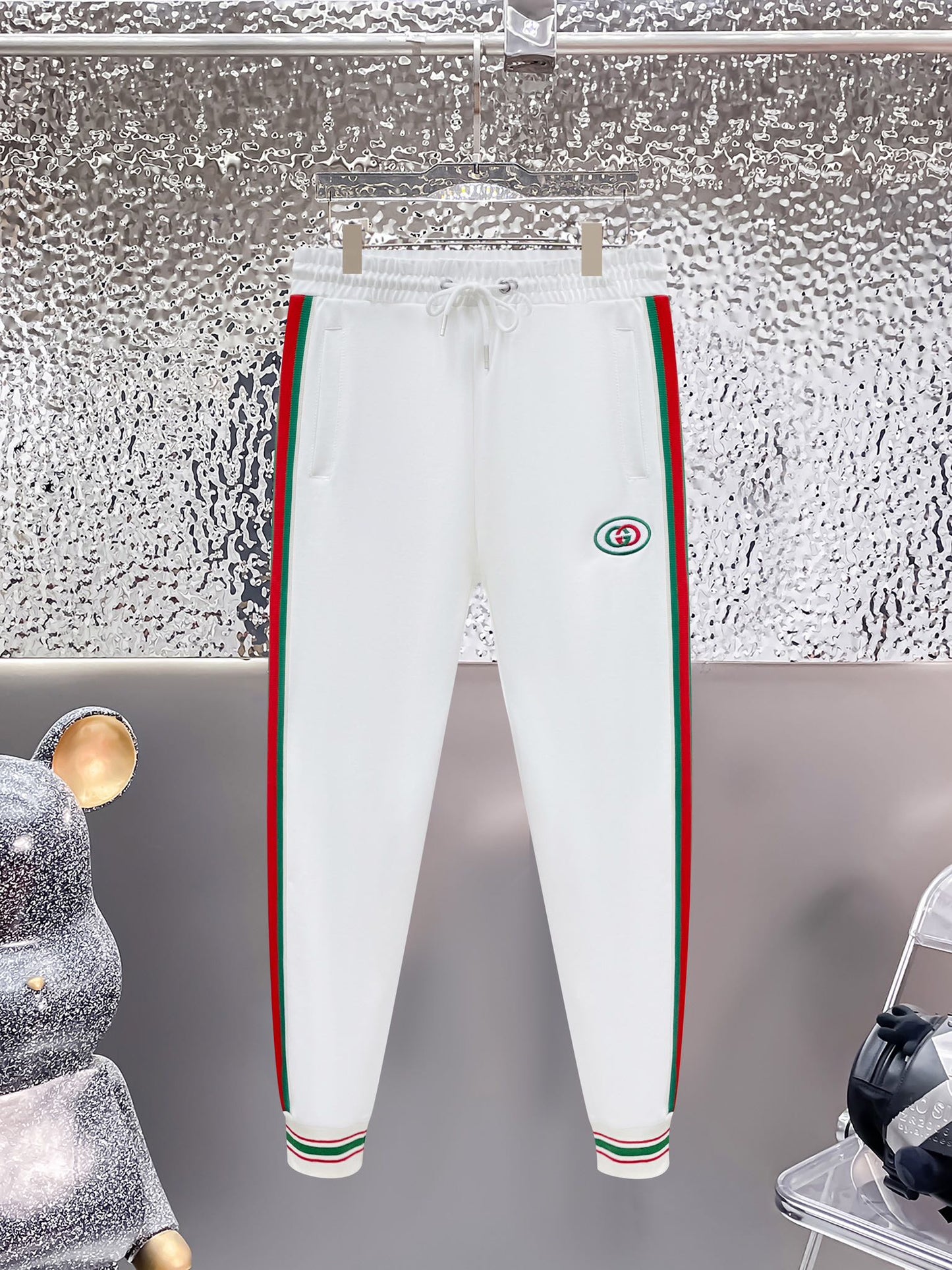 Gucci Web Stripe Technical Jersey Tracksuit White CUSTOM