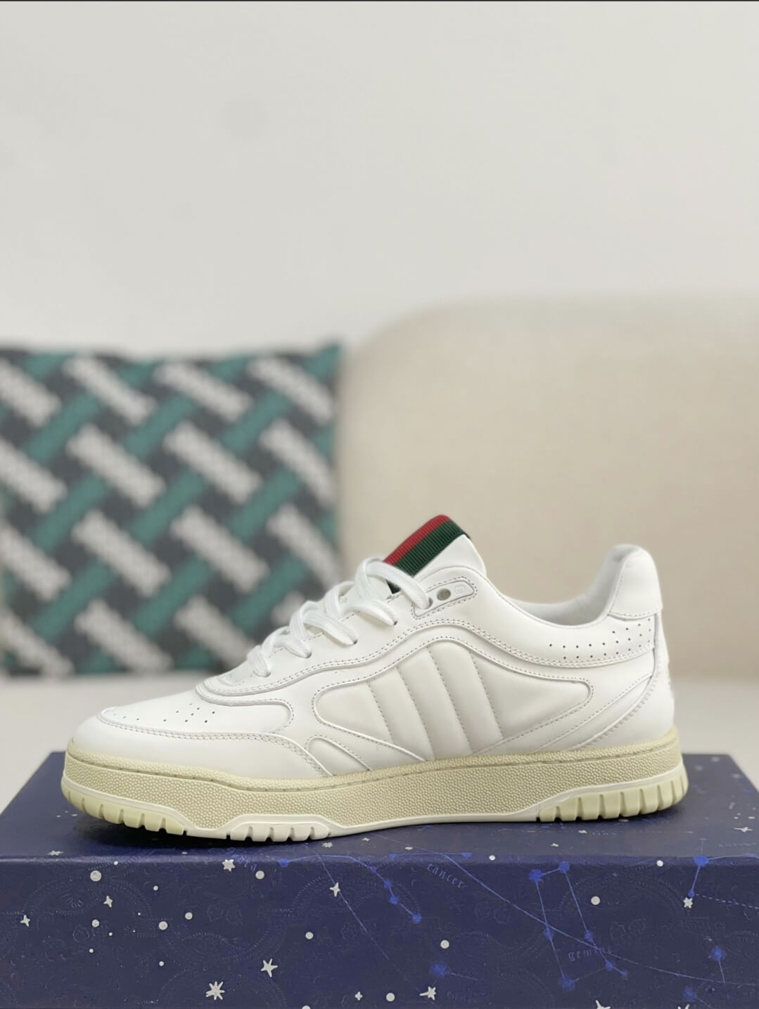Gucci Mac80 Sneaker – White Leather & Off-White Sole CUSTOM