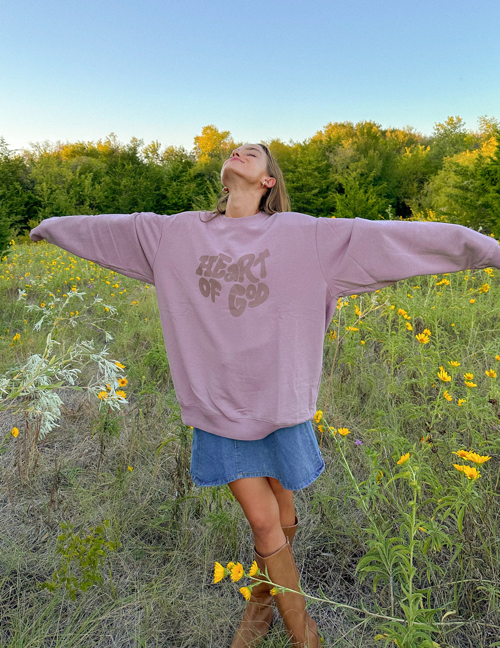 Heart of God Unisex Crewneck Elevated Faith