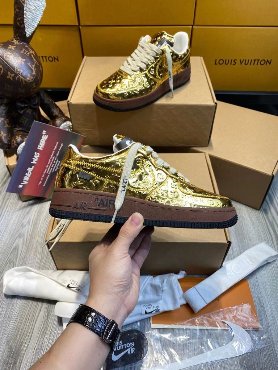 Air Force 1 Low by Virgil Abloh – Metallic Gold CUSTOM