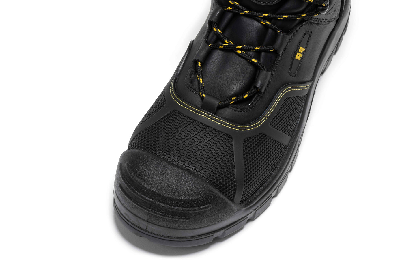 ROCKROOSTER Woodland Black 6 inch Waterproof Composite Toe Leather Work Boots AK663