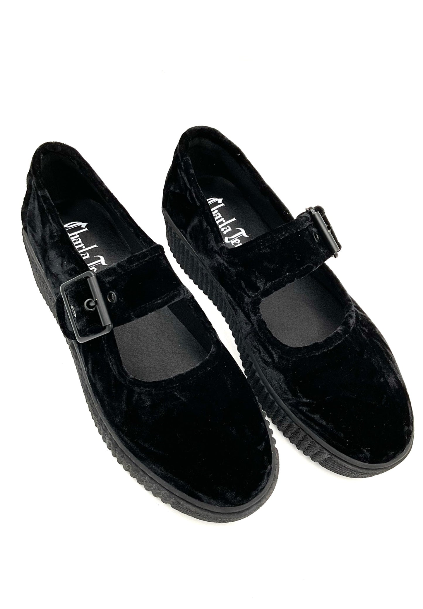Velvet Crush Maryjane Sneaker - Black Charla Tedrick