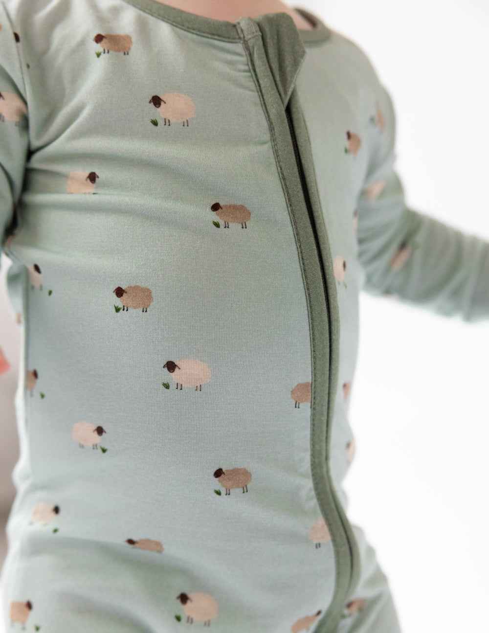 Lamb Bamboo Convertible Footed Onesie