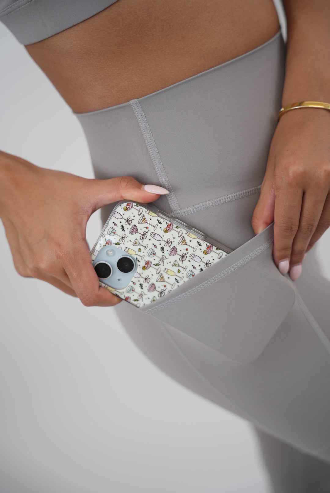 I Am Glowing Frosty Gray Quick Dry Butter Legging