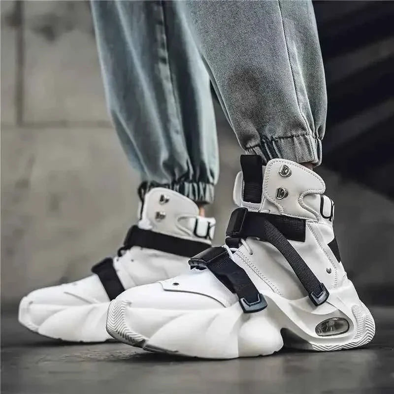 Side profile of Retro Chunky Platform Sneakers showing the 7cm thick sole