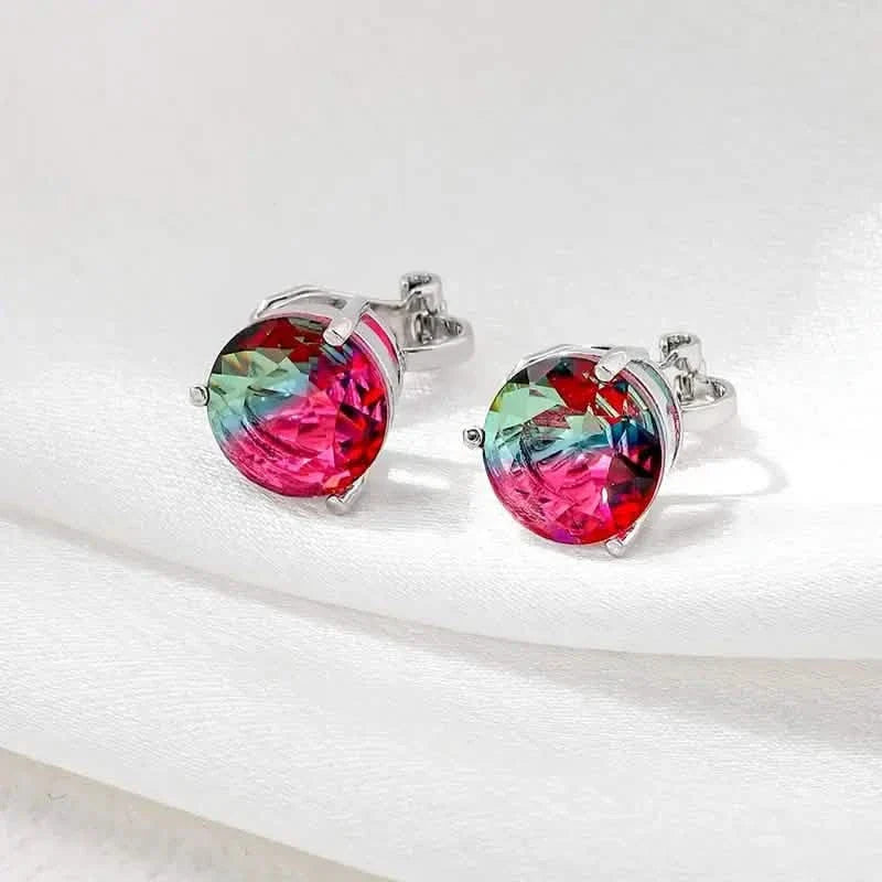 A Pair Of Unique And Stylish Zirconia Clip-on Earrings For Ladies DailySale