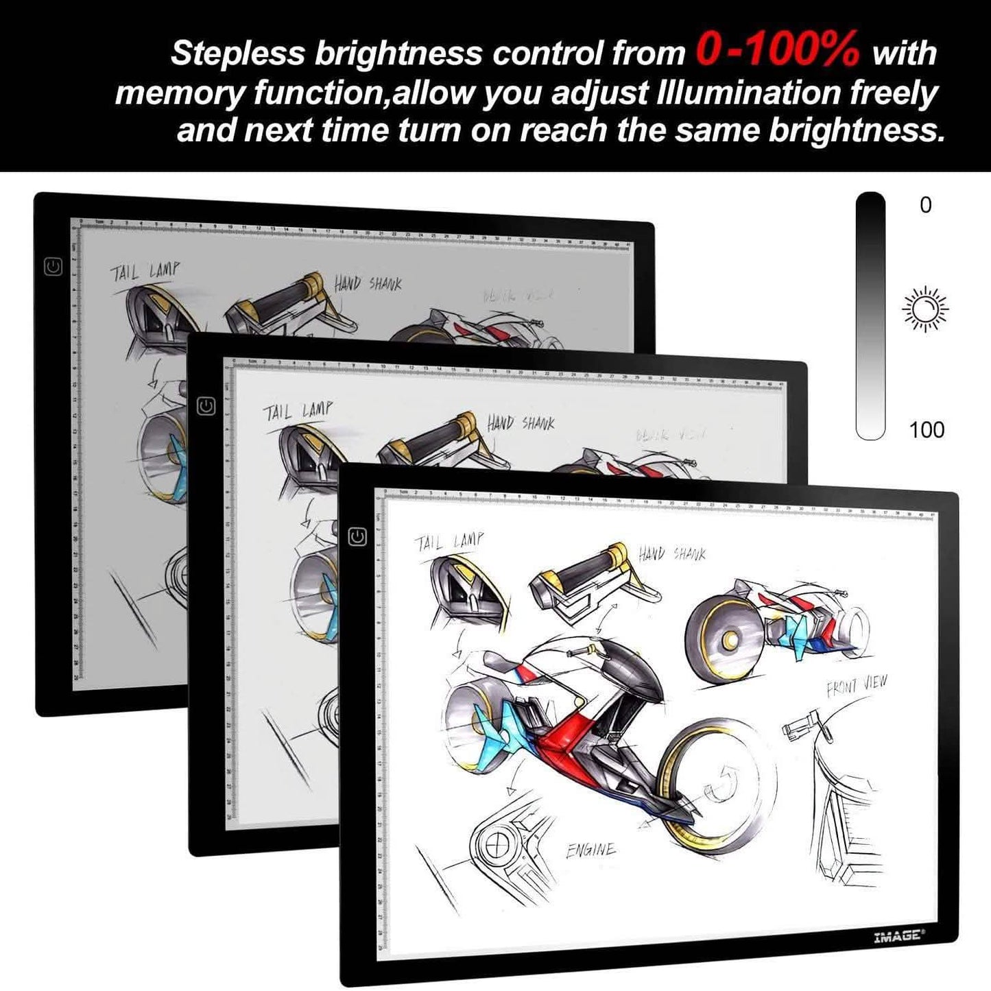 A3 Light Box Magnetic Artcraft Tracing Adjustable LED Light PadBoard Drawing DailySale