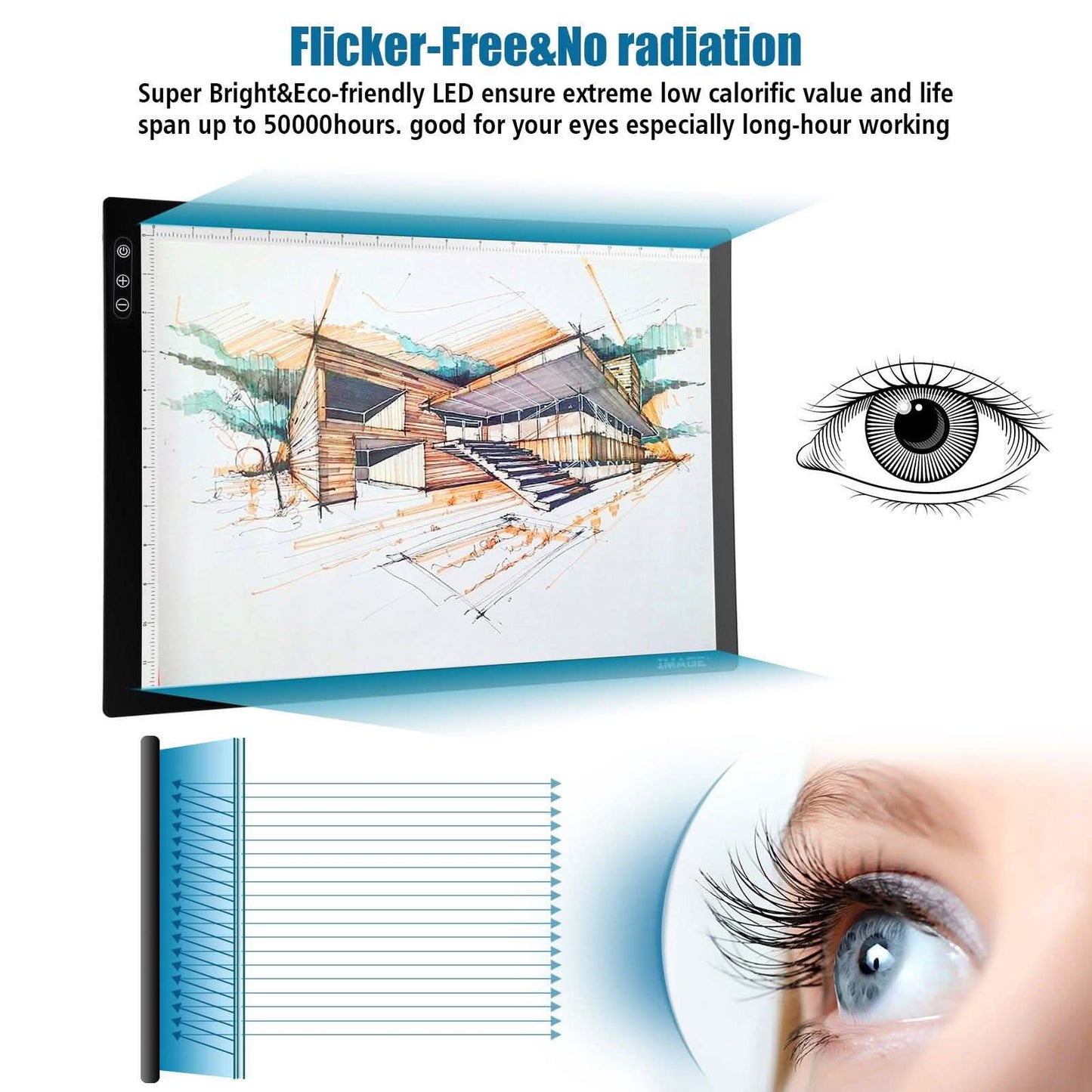 A3 Light Pad A3 LED Tracing Pad Ultra-Thin Drawing Pad Adjustable Brightness DailySale
