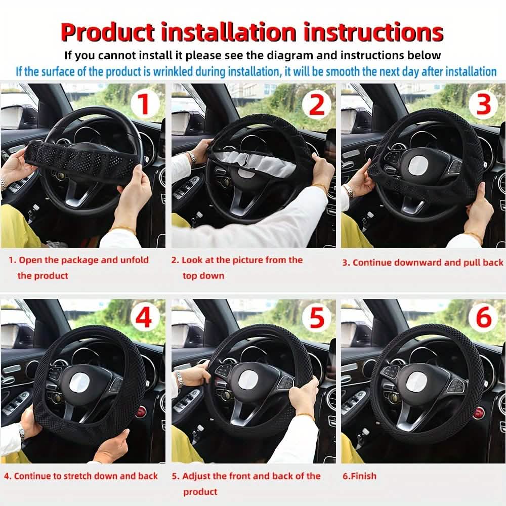 Breathable Comfortable Non-slip Mesh Steering Wheel Cover DailySale