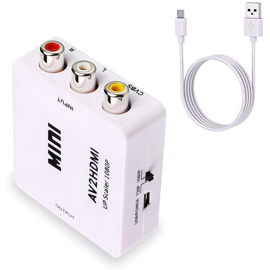 ABLEWE 1080P Mini RCA Composite CVBS Video Audio Converter Adapter DailySale