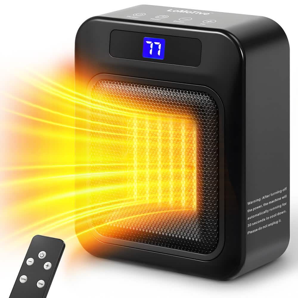 Space Heater for Indoor Use – 1500W Ceramic with Remote & Timer DailySale