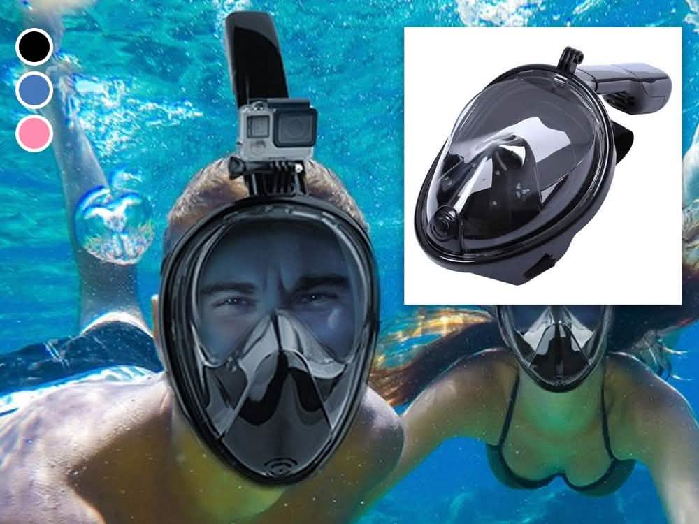 Adjustable Full-Face Snorkel with Attachment for Sports Camera DailySale