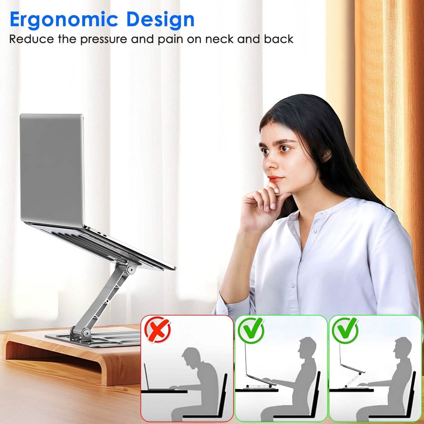 Adjustable Stepless Angle Laptop Stand Riser DailySale