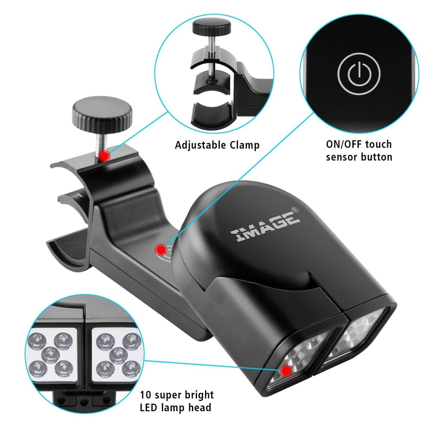 Adjustable Super Bright BBQ Grill Lights 360 Degree Rotation Cooking Camping DailySale