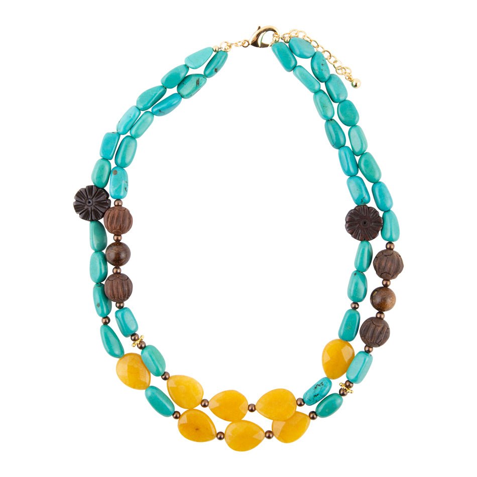 Agave Mixed Stone Statement Necklace Barse Jewelry
