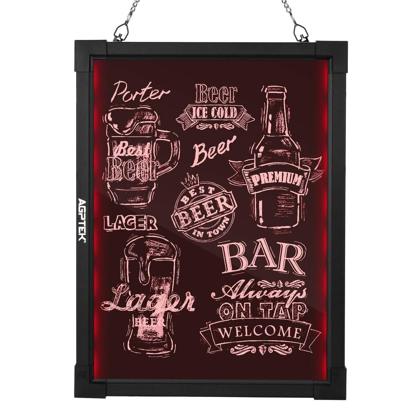 AGPtek 24"×16" LED Message Board Illuminated Erasable with Remote Control DailySale