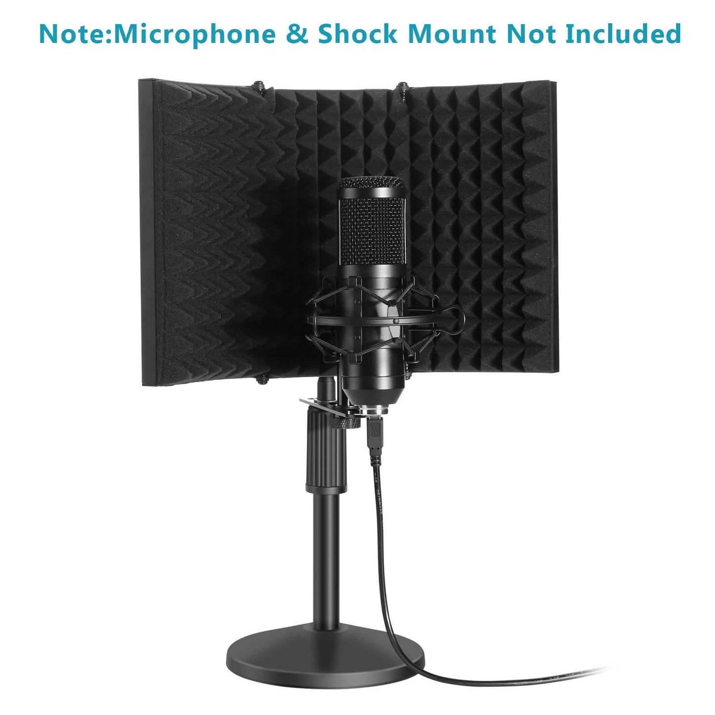 AGPtEK Compact Microphone Isolation Shield+Desk Mic Stand DailySale