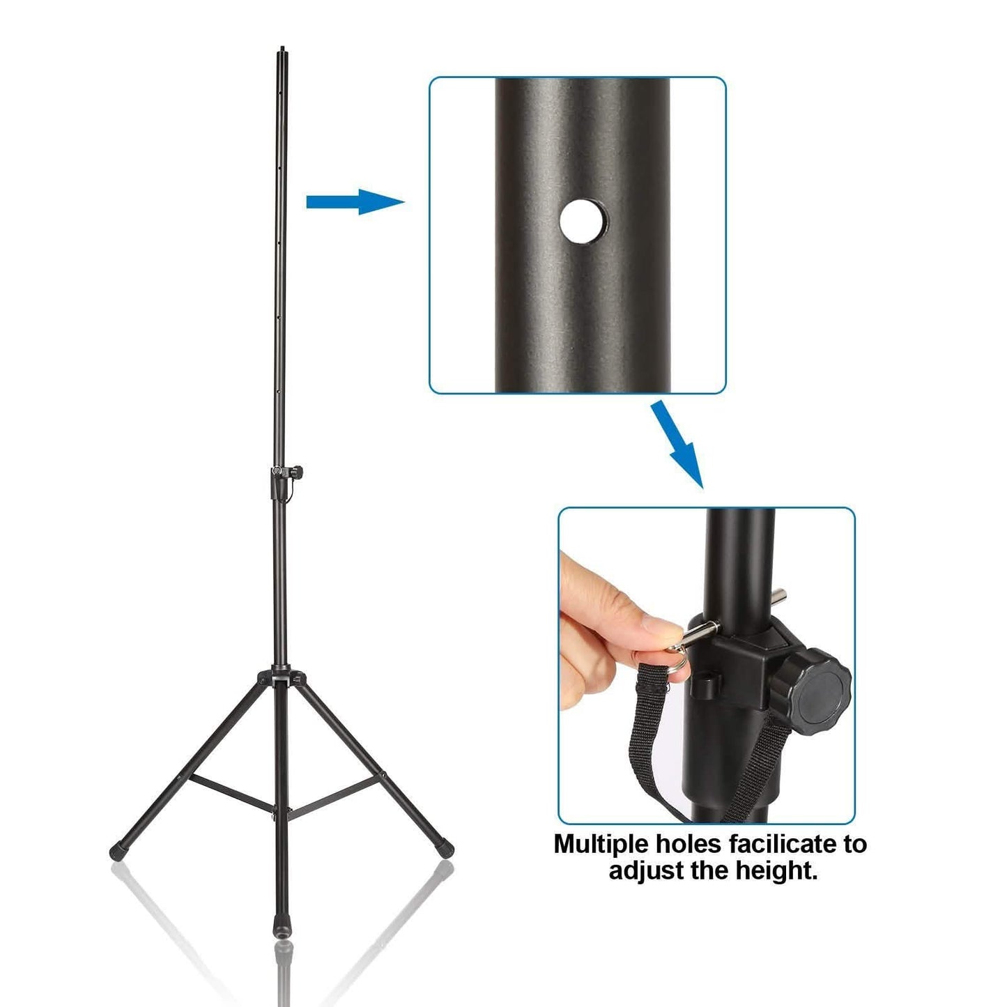 AGPtEK Microphone Stand Wind Screen Bracket with Adjustable Non-slip Tripod Base DailySale