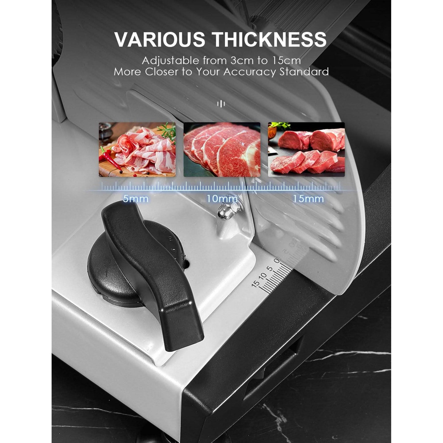 Aicok Meat Slicer with 7.5" Removable Stainless Steel Blade DailySale