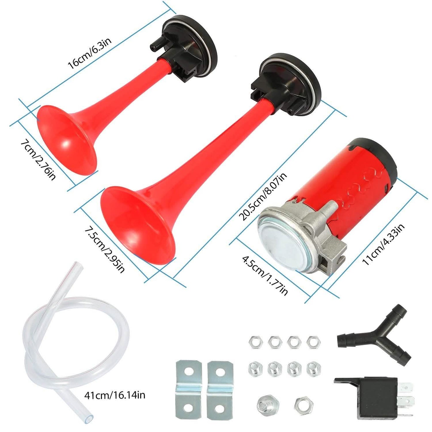Air Horn Dual Trumpet 12V 115DB DailySale