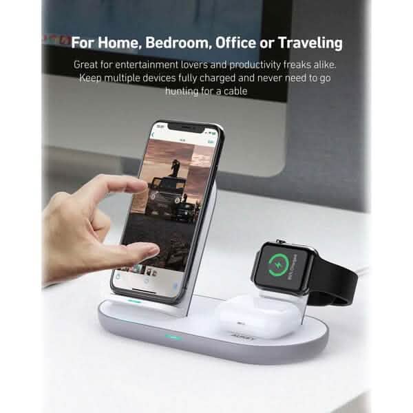 Aircore 3-in-1 Wireless Charging Station Stand DailySale