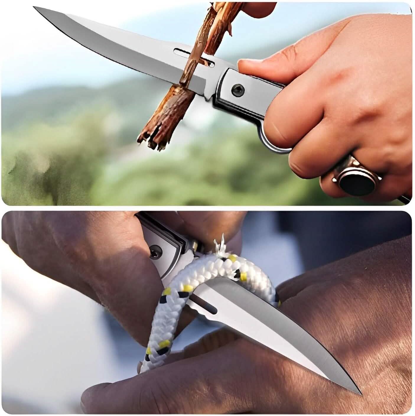 AK47 Pocket Folding Knife, Tactical Knife for Camping Hunting Survival Indoor and Outdoor Activities DailySale