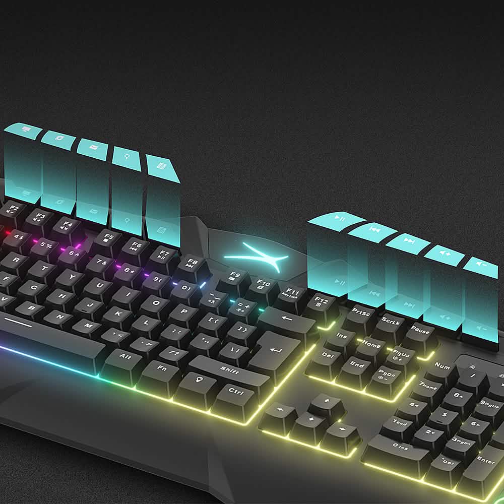 Altec Lansing - M180 Membrane RGB Gaming Keyboard - Multi-Color DailySale