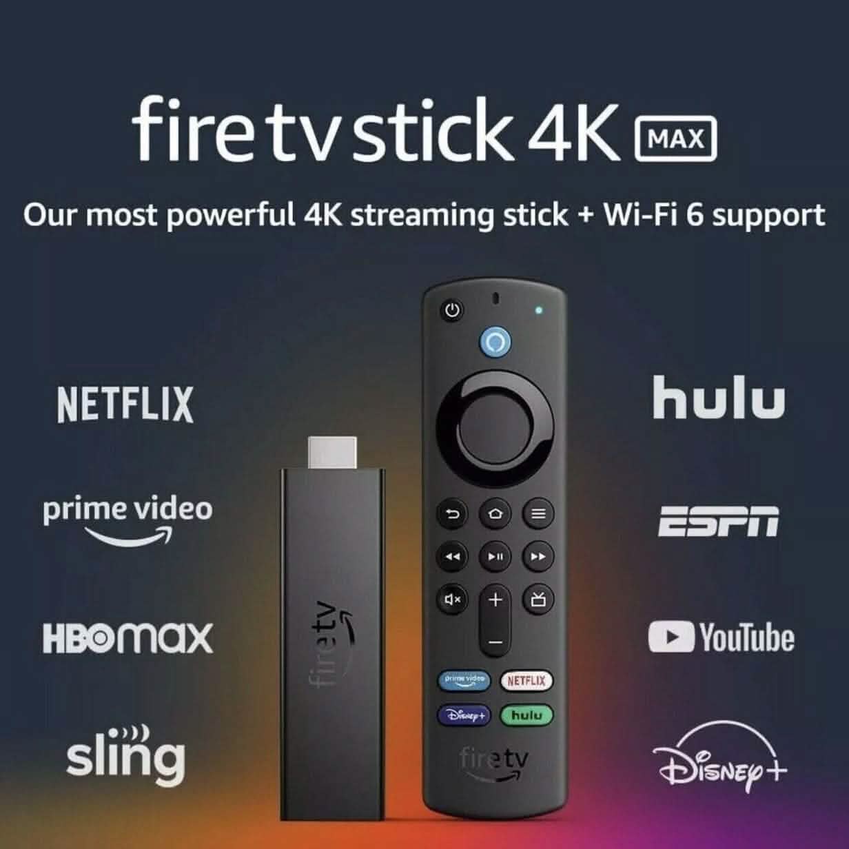 Amazon Fire TV Stick 4K MAX Streaming Device WiFi-6 Alexa Voice Remote (Refurbished) DailySale