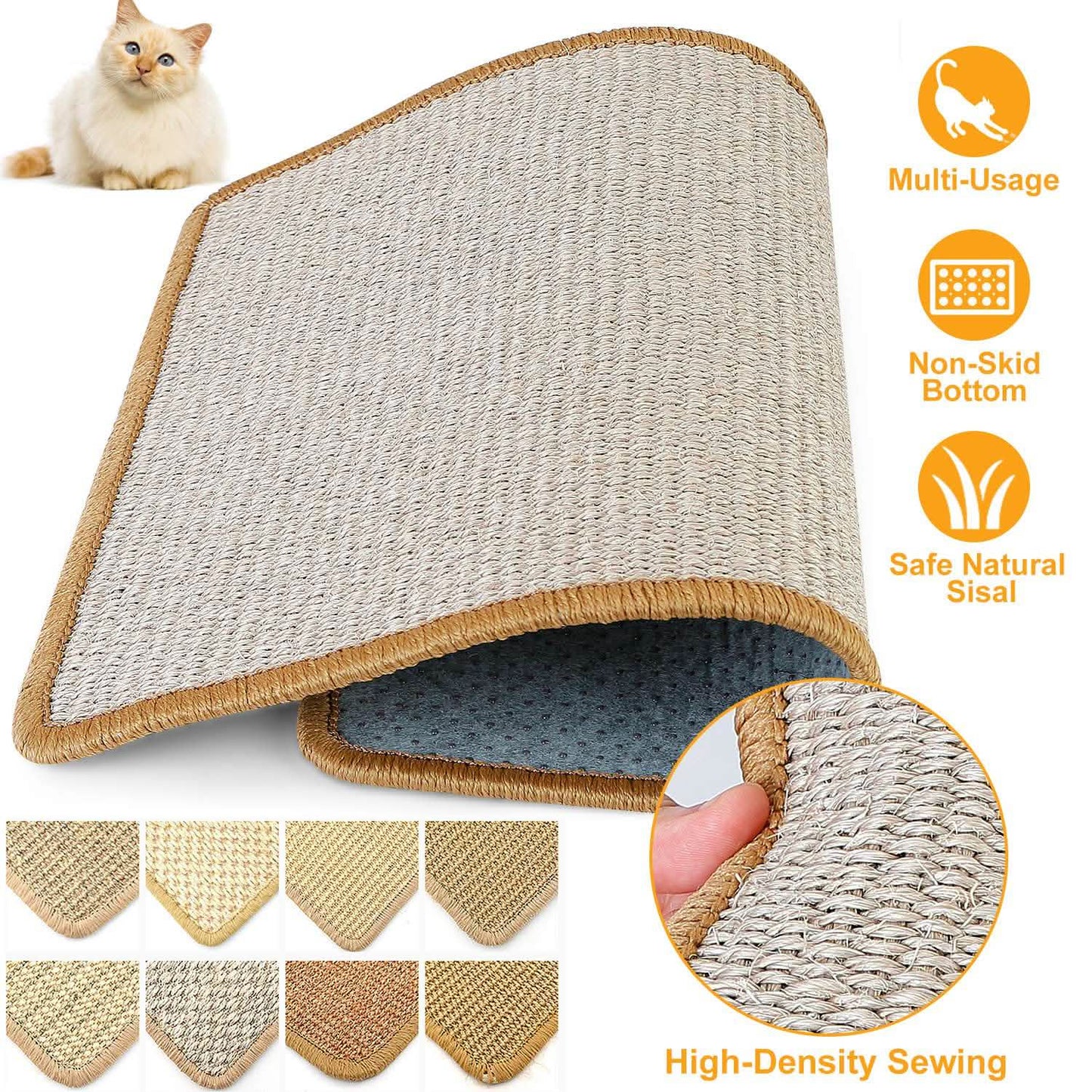 Anti-Slip Mat Horizontal Cat Floor Scratching Pad Rug DailySale